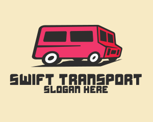 Transportation - Pink Van Transport logo design