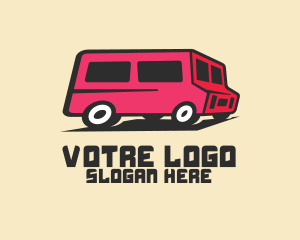 Pink Van Transport logo design