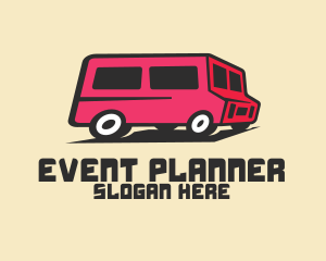 Pink Van Transport logo design