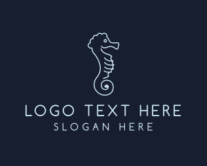 Underwater - Seahorse Animal Pet logo design