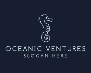 Seahorse Animal Pet logo design