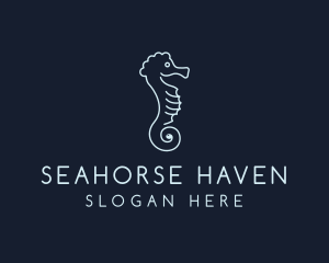 Seahorse Animal Pet logo design