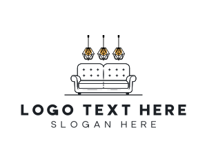 Lounge - Sofa Lamp Furniture logo design