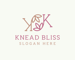 Beauty Flower Boutique Letter K logo design