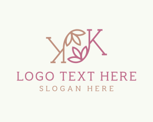 Event Planner - Beauty Flower Boutique Letter K logo design