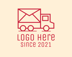 Delivery Truck - Mail Delivery Van logo design