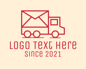 Postman - Mail Delivery Van logo design