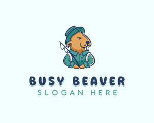 Summer Camping Beaver logo design