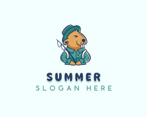 Summer Camping Beaver logo design