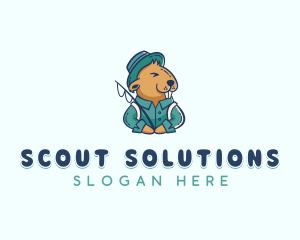 Scout - Summer Camping Beaver logo design