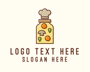 Eatery - Food Jar Chef Hat logo design