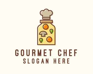 Chef - Food Jar Chef Hat logo design