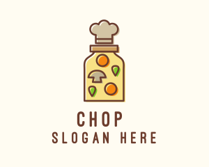 Food Jar Chef Hat logo design