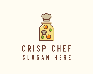 Food Jar Chef Hat logo design