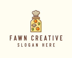 Food Jar Chef Hat logo design