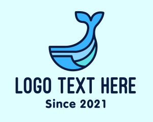 Underwater - Whale Animal Mascot logo design