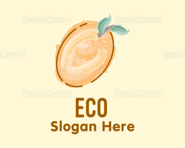 Cute Mango Watercolor Logo