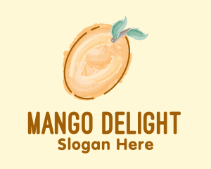 Mango - Cute Mango Watercolor logo design