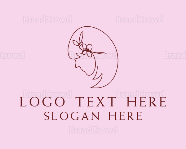 Flower Hair Girl Logo