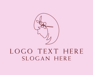 Flower Hair Girl  Logo