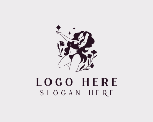 Dermatology - Floral Bikini Lingerie logo design