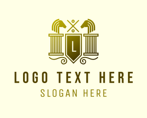 Horse Racing - Legal Horse Column logo design