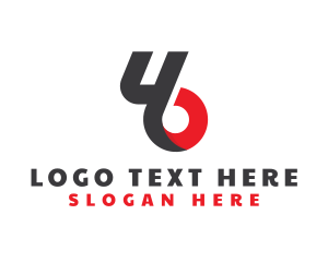 Counting - Modern Number 46 logo design