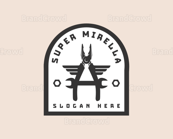 Mechanic Pliers Wrench Logo