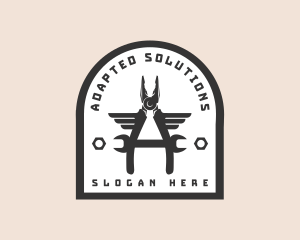 Mechanic Pliers Wrench logo design