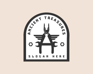 Mechanic Pliers Wrench logo design