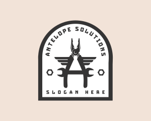 Mechanic Pliers Wrench logo design