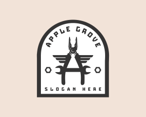 Mechanic Pliers Wrench logo design