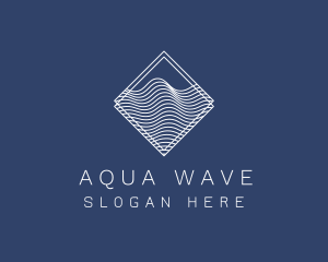 Abstract Tech Wave Lines logo design