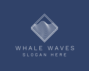 Abstract Tech Wave Lines logo design