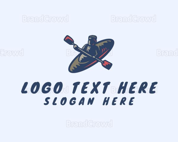 Water Rafting Sport Logo