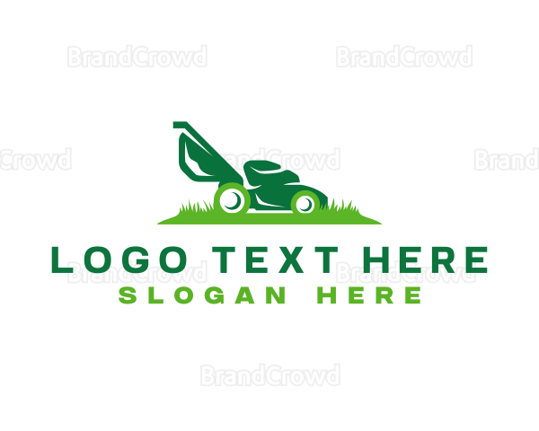 Gardening Grass Cutting Logo