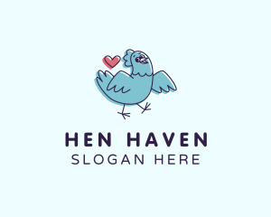 Chicken Heart Love logo design