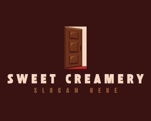 Dessert Chocolate Door logo design