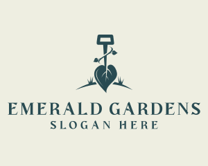 Plant Shovel Garden logo design