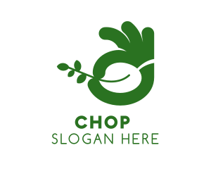 Agriculture - Vegan Leaf Hand logo design