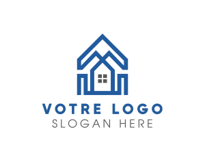 Blue House Architecture logo design