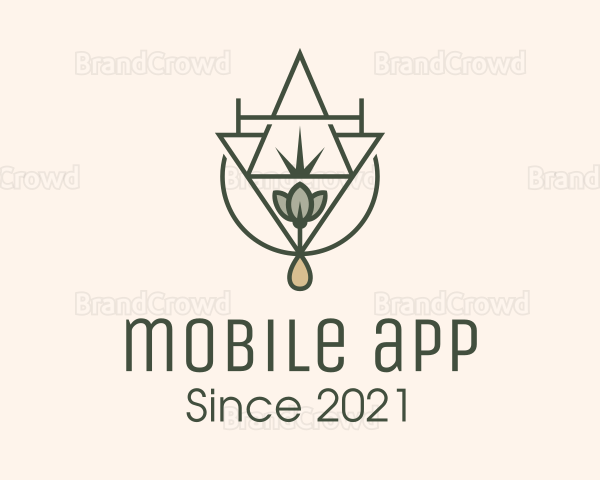 Herb Leaf Droplet Logo