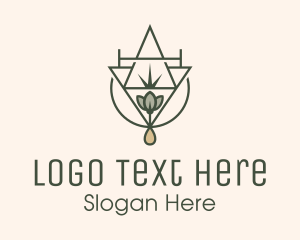 Herb Leaf Droplet Logo