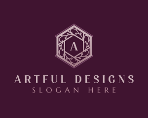 Elegant Floral Wreath logo design