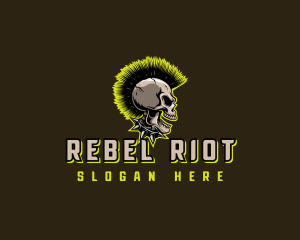 Punk - Punk Skull Mohawk logo design