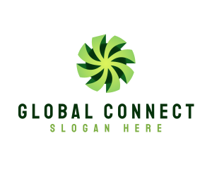 Generic Globe Vortex logo design