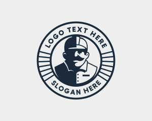 Mascot - Mechanic Repairman Badge logo design