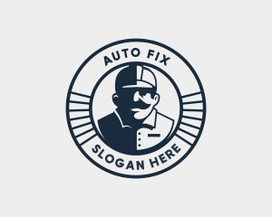 Mechanic - Mechanic Repairman Badge logo design