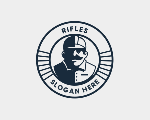 Mechanic Repairman Badge logo design