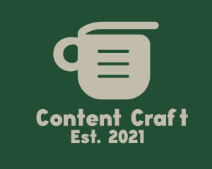 Blogging - Coffee Cup Document logo design